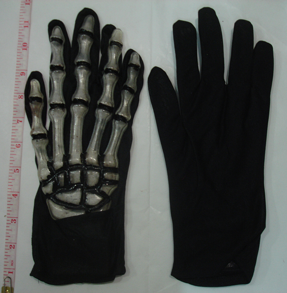 bleeding skeleton hand gloves